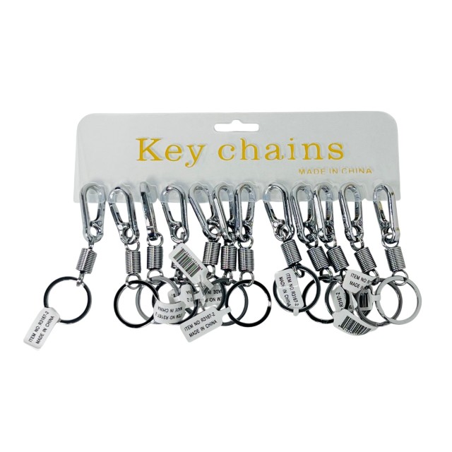 3.5'' Coil Key Chain Clip [Push Open]