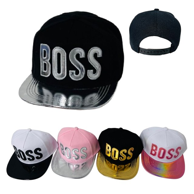 Snap Back Flat Bill Hat [BOSS/Metallic Bill]