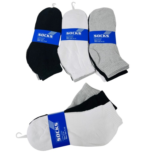 3pr ANKLETs 9-11 [BLK/GRY/WHITE]