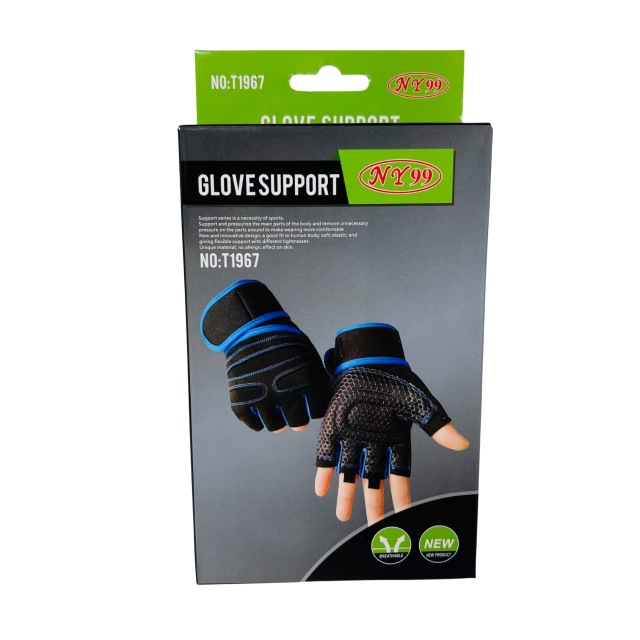 Padded Workout GLOVES with Wrist Wrap Support