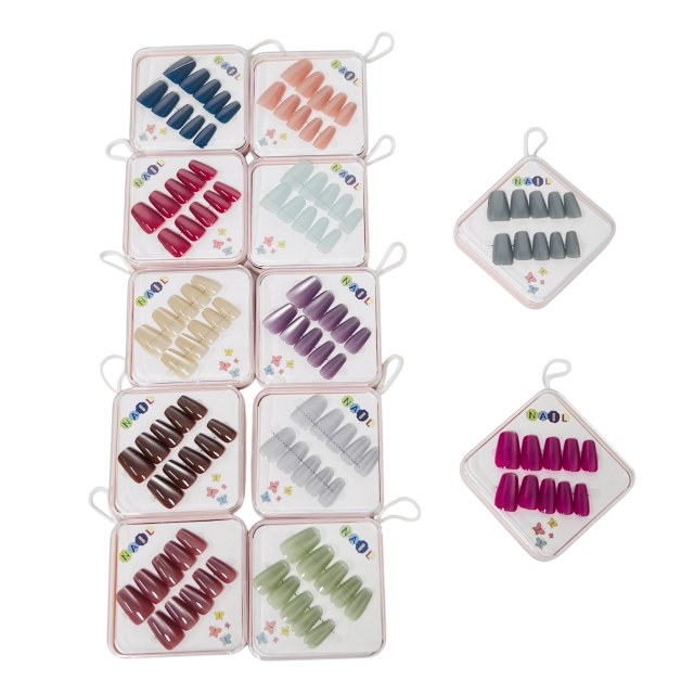 Press On Manicure [Assorted Glassy Shades]