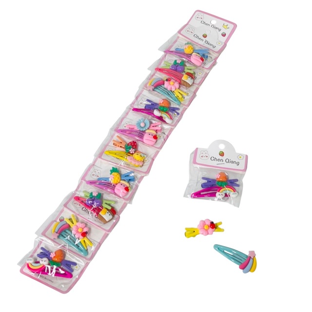 2pc Fruit & Flower HAIR CLIPs