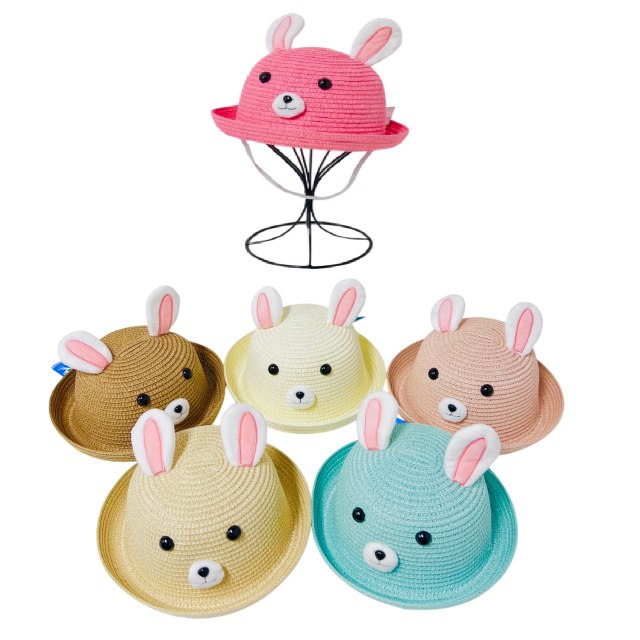 Girl's Woven Bunny Hat with PLUSH Ears