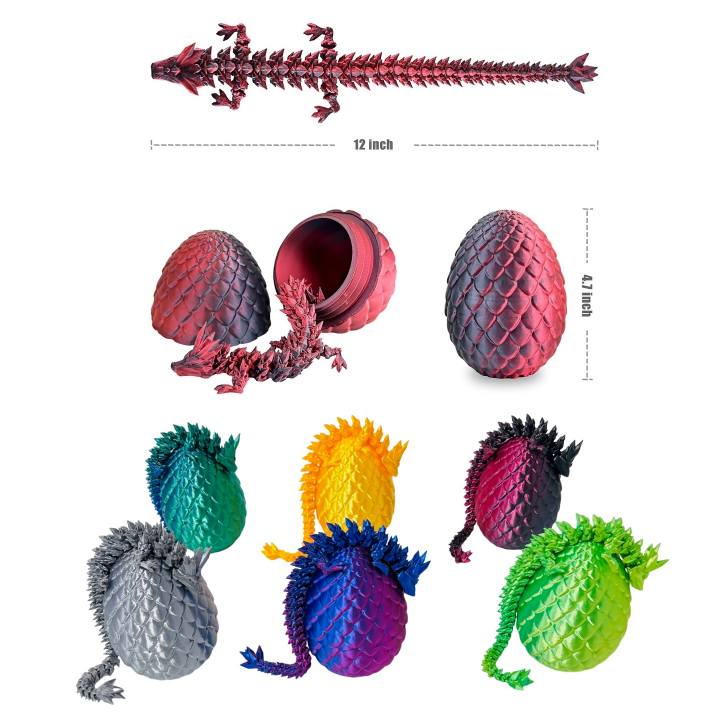 # 3D Printed Model [4.7'' Egg with 12'' DRAGON]