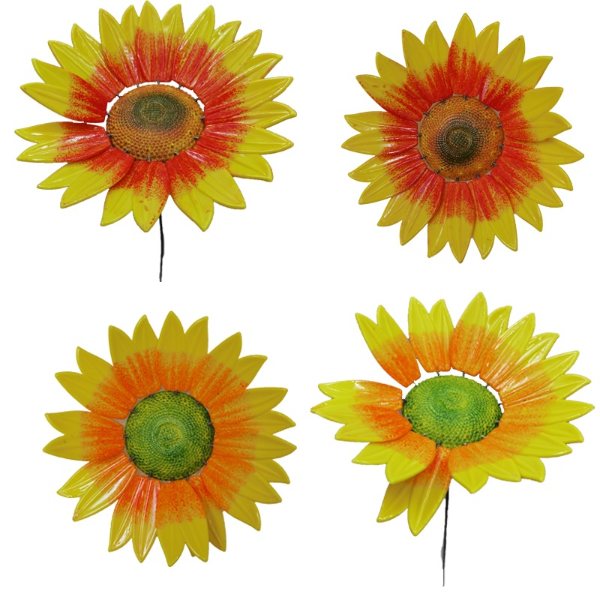 Yard Stake [7'' Sunflower with Springing Petals]