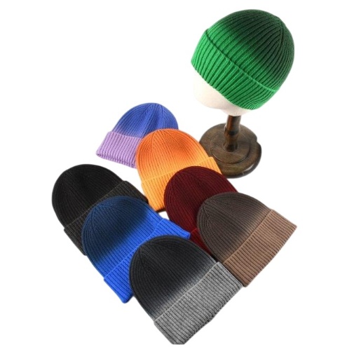 Knitted Cuffed HAT [Ribbed] Color Fade