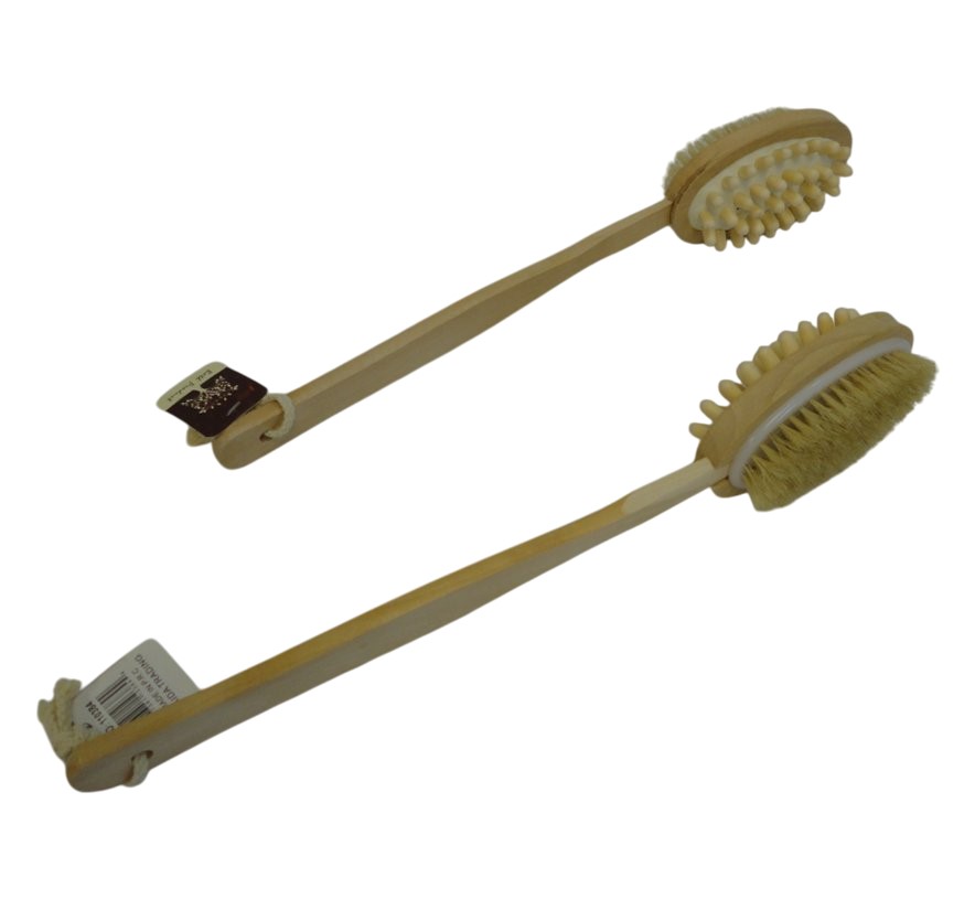 16.5'' Bath Brush/Massager with Wooden HANDLE