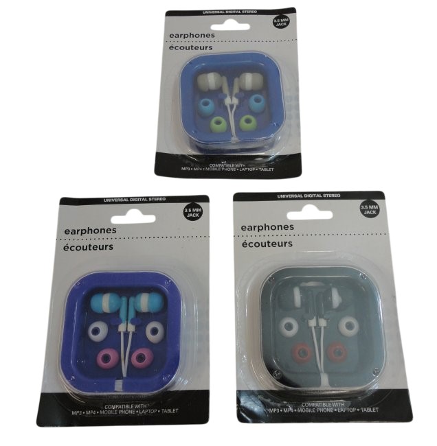 EARBUDS with Replacement Tips