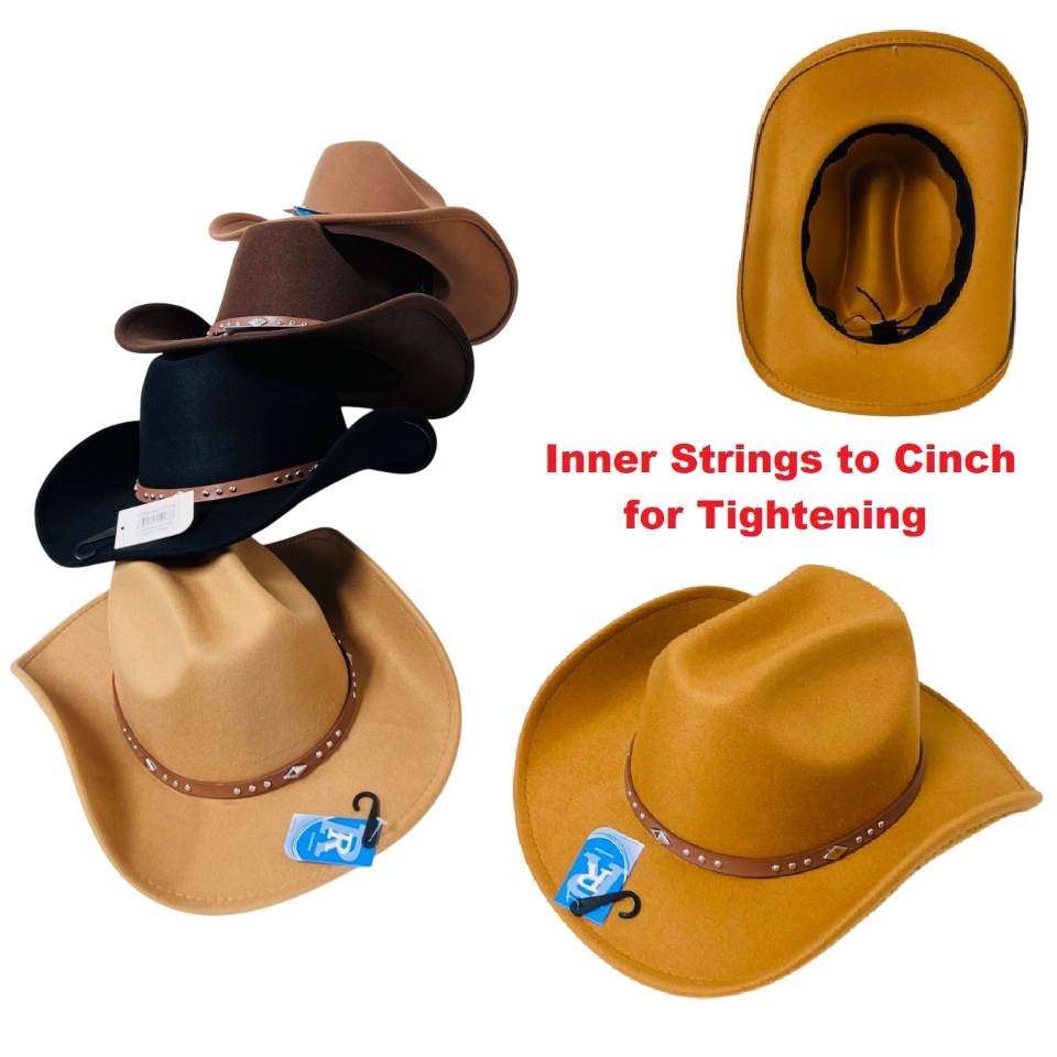 Felt COWBOY HAT [HATband with Metal Studs]