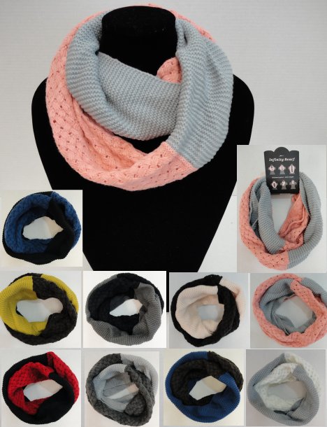 Knitted Infinity SCARF [Basket Weave]