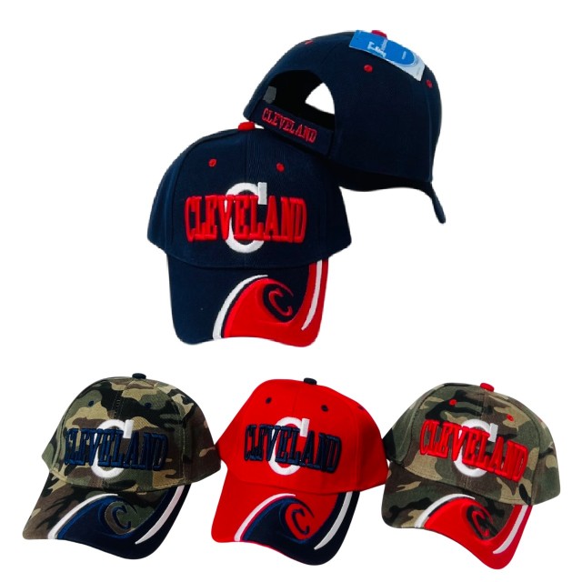 Child's CLEVELAND Hat ''C'' [C/Wave on Bill] Navy/RED