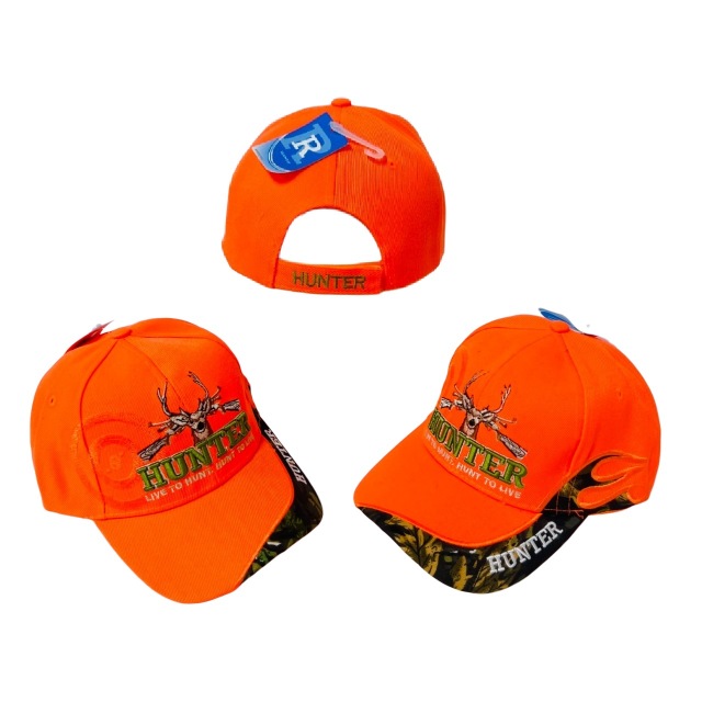 HUNTER Hat--LIVE TO HUNT.HUNT TO LIVE [Target Shadow]-Orange Only