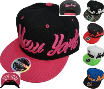 Snap Back Flat Bill Hat [NEW York] Script