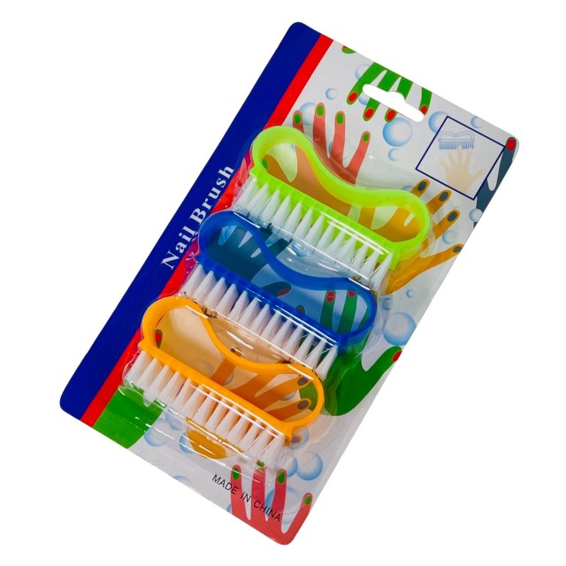 3pcs Plastic Nail Brush