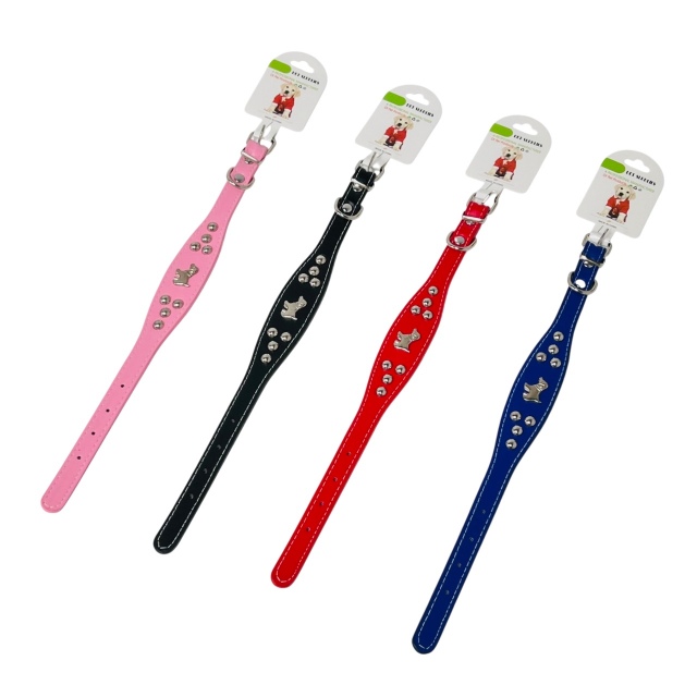 12'' DOG Collar with Metal Characters