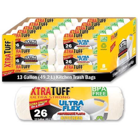 26ct 13Gal Trash BAG Roll [White]