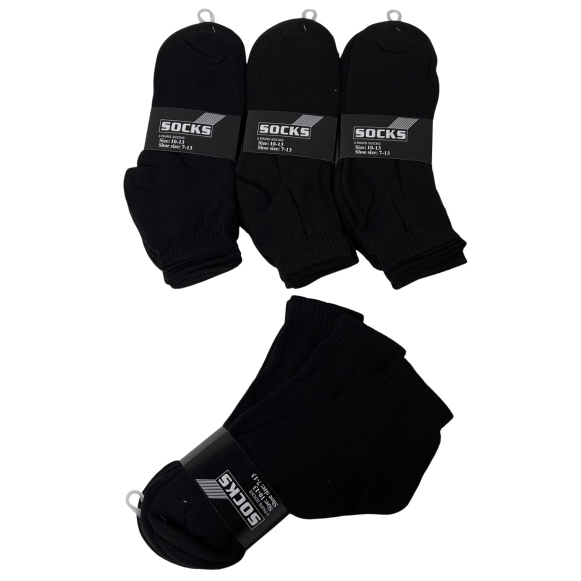 3pr ANKLETs 10-13 [Black]