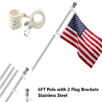 6' FLAG Pole Kit [Silver]