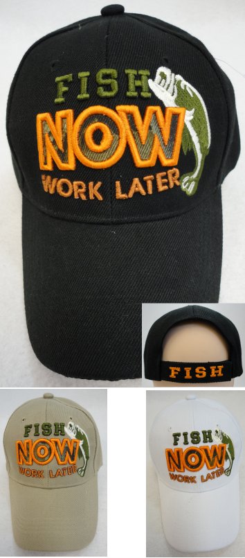 FISH NOW-WORK LATER Hat