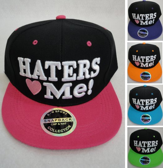 Snap Back Flat Bill Hat [Haters ♥ Me]