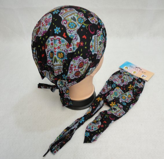 SKULL Cap-Sugar SKULL [Black]