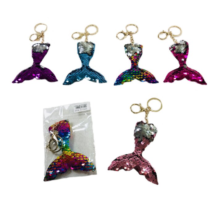 Reversible SEQUIN Key Chain [Mermaid Tail]