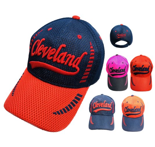 Air Mesh CLEVELAND Hat [Navy/Red]