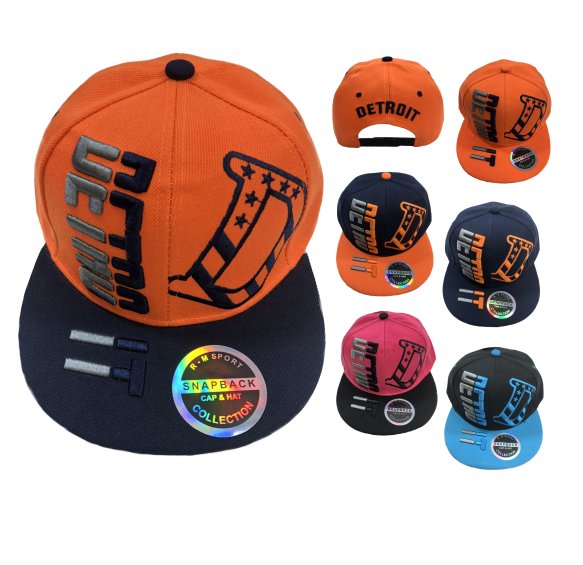 SnAp BAck FlAt Bill DETROIT [STARs StripEs D]
