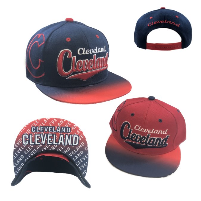 Snap Back Flat Bill/CLEVELAND [Fade TOP/Printed Bottom Bill]N/R
