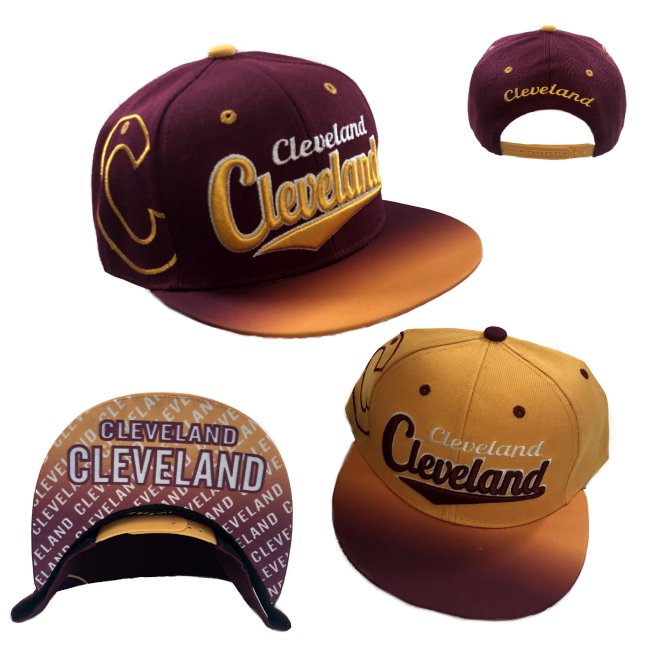 Snap Back Flat Bill/CLEVELAND [Fade TOP/Printed Bottom Bill] W/G