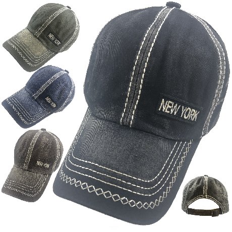 **100% Cotton Washed Hat [NEW York]