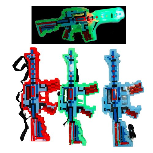 15'' Light & Sound Pixelated Toy Gun