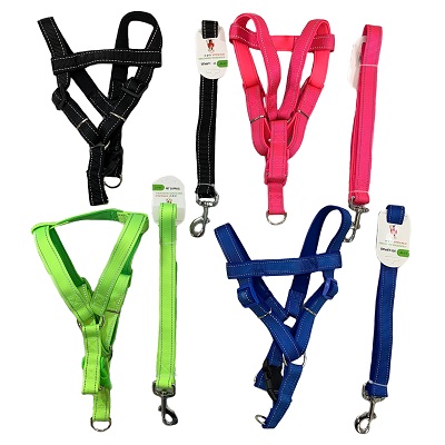 Nylon DOG Harness with 48'' Leash [Medium]