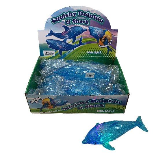 7'' Light Up Squish Dolphin with Water BEADS