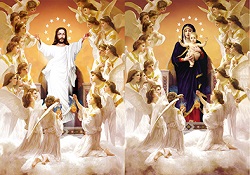3D Picture 9795--Jesus with ANGELs/Mary with ANGELs