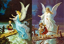 3D Picture 9796--Guardian ANGEL/Children on Bridge