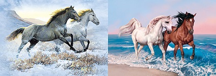 3D Picture 9751--Running HORSEs