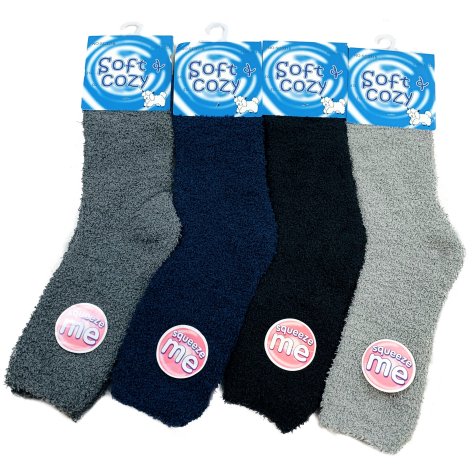 Men's Soft & Cozy Fuzzy SOCKS [Solid Colors]
