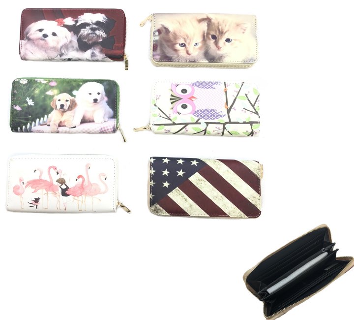 7.5''x4'' Zippered Wallet [ASSORTED Prints]