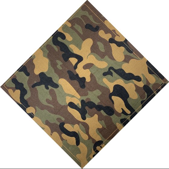 Bandana-Dk Green/Black/Tan/Brown Camo