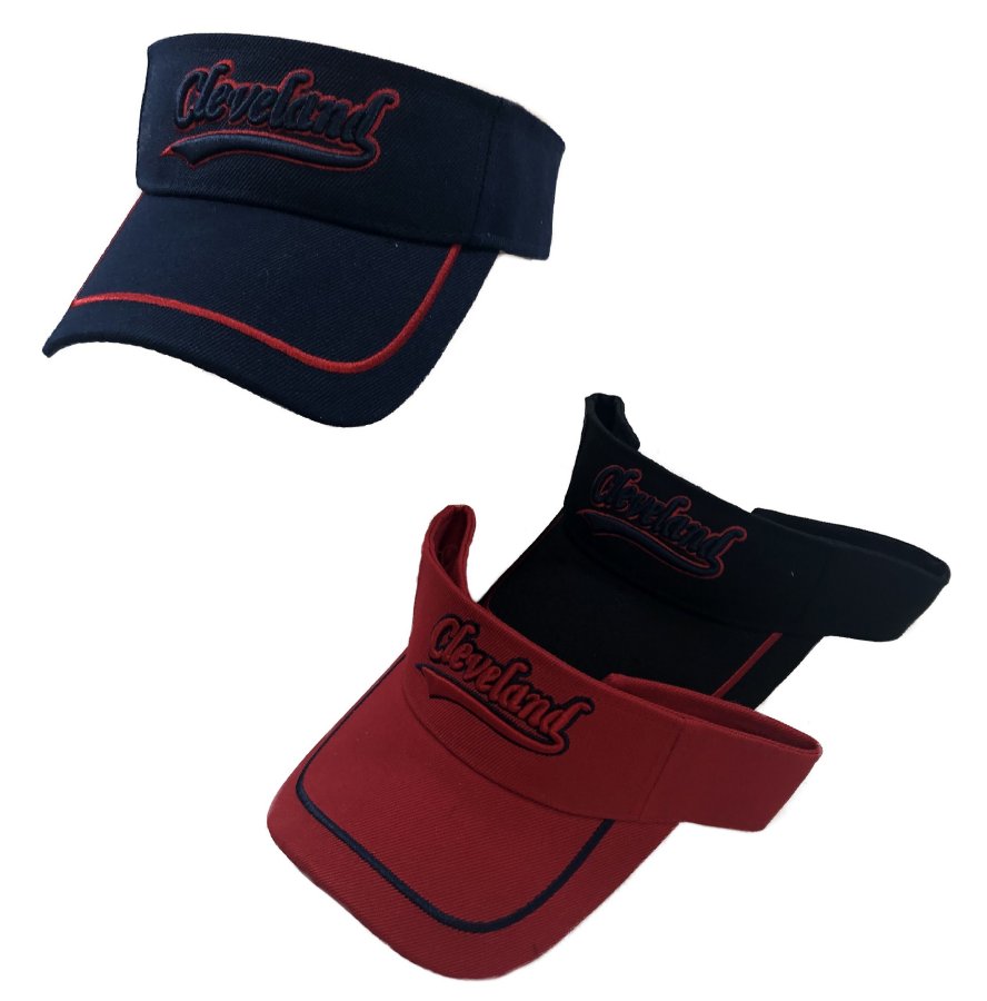 Visor- CLEVELAND [Navy/RED]