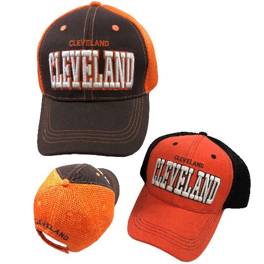 Air Mesh Back/Solid Front BALL CAP [CLEVELAND] B/O