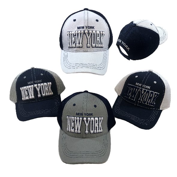 Air Mesh Back/Solid Front Ball Cap [NEW YORK]