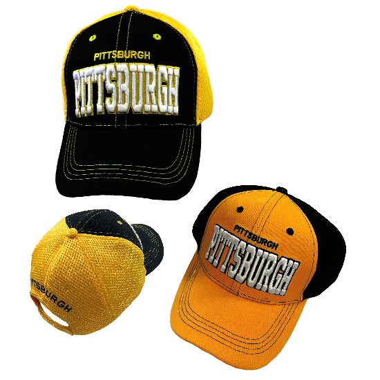 Air Mesh Back/Solid Front BALL CAP [PITTSBURGH]