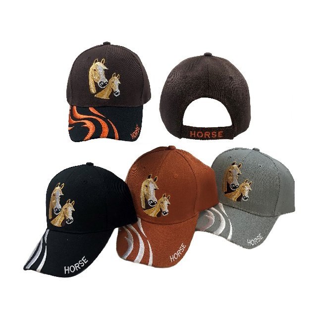 Double Horse Hat [Horse/Wavy Line Accent on Bill]