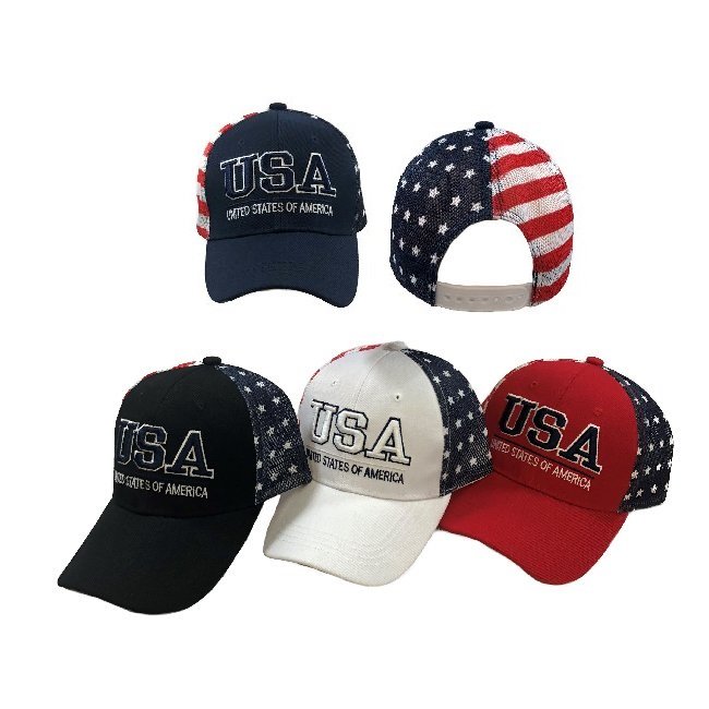 USA [United States of America] Ball Cap *FLAG Mesh Back