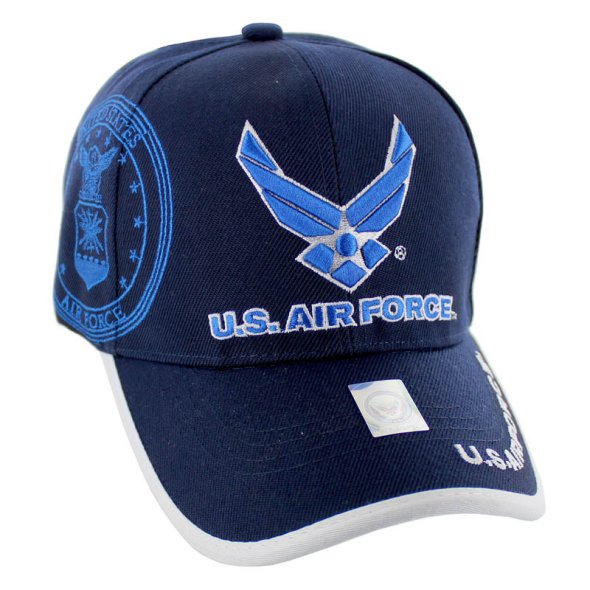 Licensed Blue US Air Force (Wing Logo) Hat [Shadow Seal]