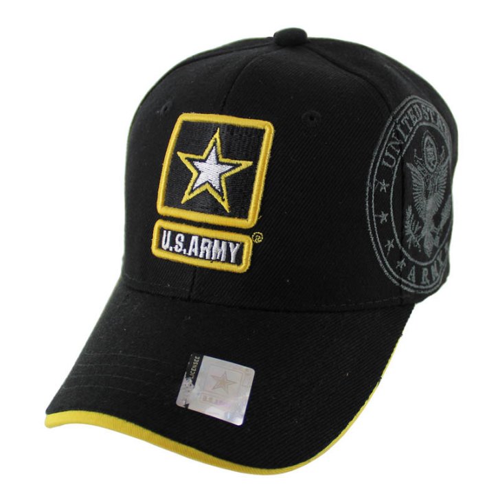 LICENSED Black ARMY (Star Logo) Hat [Shadow]