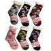 *Plush-Lined Non Slip Sherpa Socks [Camo Sparkle] 9-11