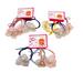 4pc Elastic Hairbands with Lace and Pearl FLOWER